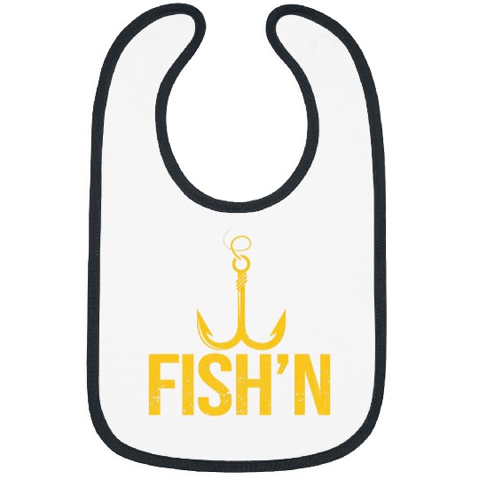 Fishing Fun Fishn Fishermen Fisher Angler Bait Hook Catch Fish Bibs