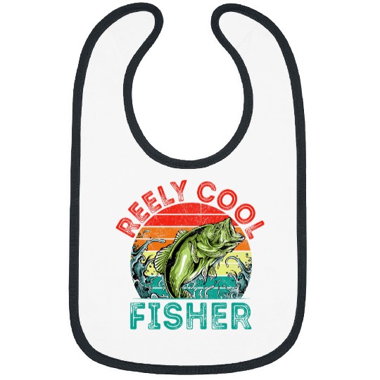 Fishing Fun Reely Cool Fisher Lifestyle Chill Habits Easygoing Ocean 1 Bibs