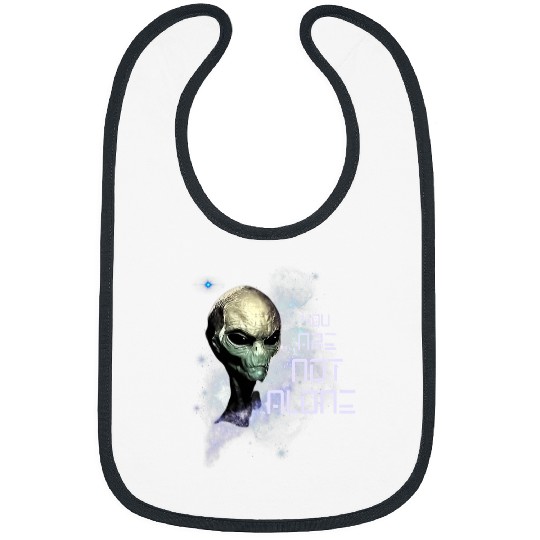 Aliens UFO extra terrestrial you are not alone Bibs