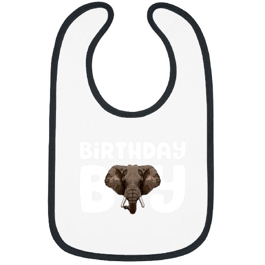 Elephant Mammal Birthday Boy Party Animal Kids Elephant Birthday Bibs