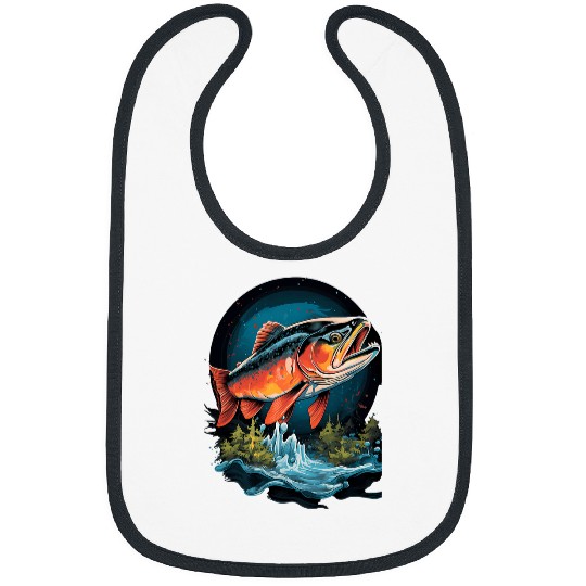 Fishing Fun Fly Fishing Arctic Char Brook Trout Fish 10 Bibs