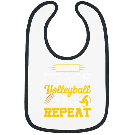 Teach Coachs Volleyball Sleep Repeat Volleyball Coach Bibs
