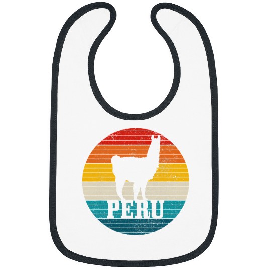 Llama Pet Peru Llama Alpaca Peruvian Pride Souvenir Vintage Bibs