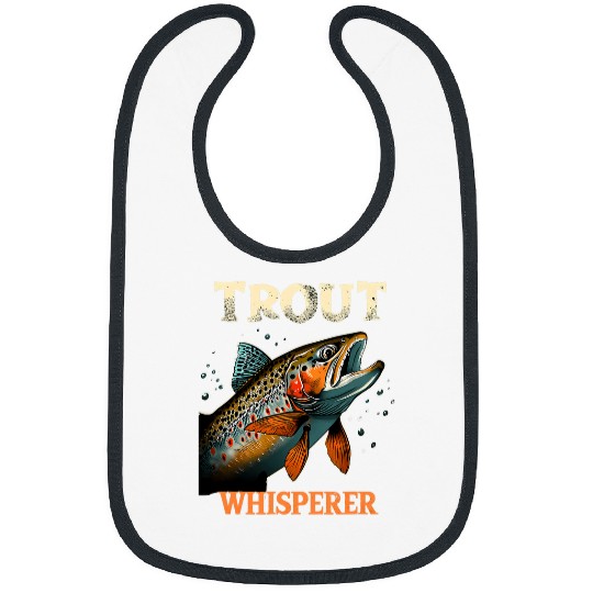 Fishing Fun Fly Fishing Fisherman Trout Whisperer Trout Fishing 1 Bibs