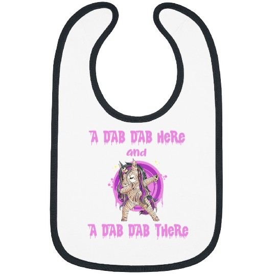 Unicorn Pet Halloween mummy unicorn a dab dab here funny  costume Bibs