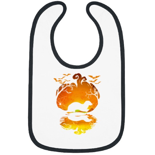 Ferret Pet Halloween Weasel Silhouette Pumpkin Halloween Costume 236 Pumpkin Bibs