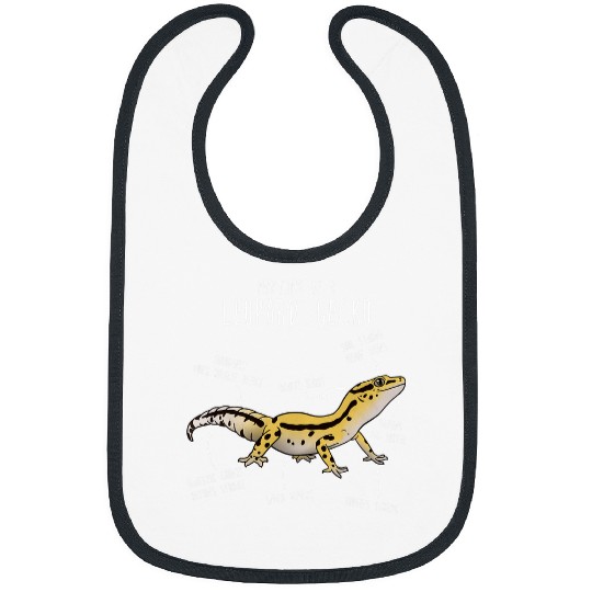 Gecko Pet Stripe Leopard Gecko Lizard Reptile Anatomy Funny Pet Mom Bibs