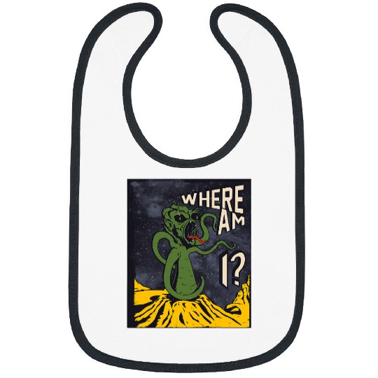 Aliens UFO Space Monster 1950s Science Fiction Extraterrestrial Bibs