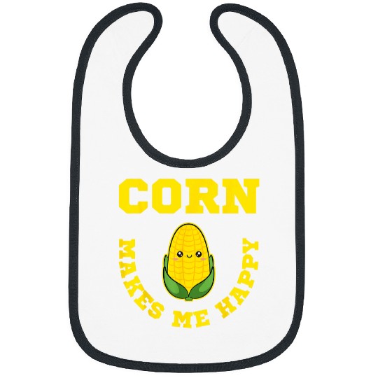 Corn Makes Me Happy Farmer Maize Cereal Grain Planter Bibs