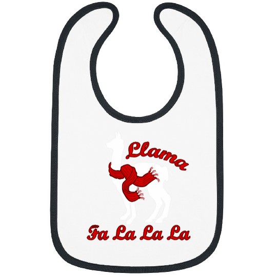 Llama Pet Funny Falala Llama xmass  Cute Christmas Fa La La Bibs