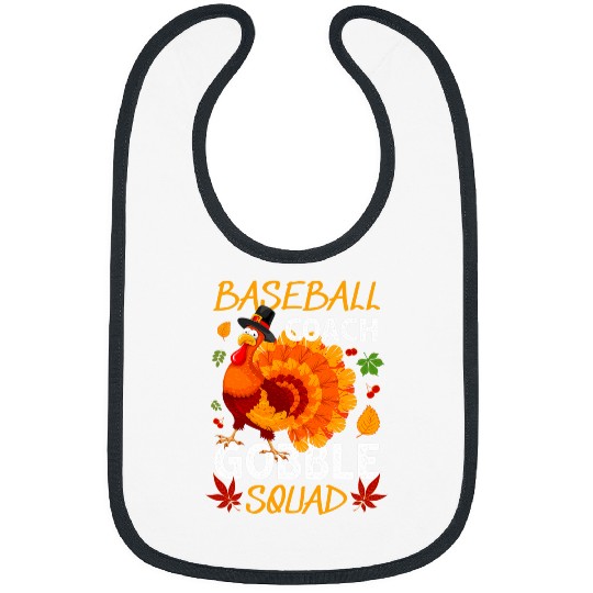Baseball Coachs Gobble Squad Turkey Thanksgiving Matching Bibs