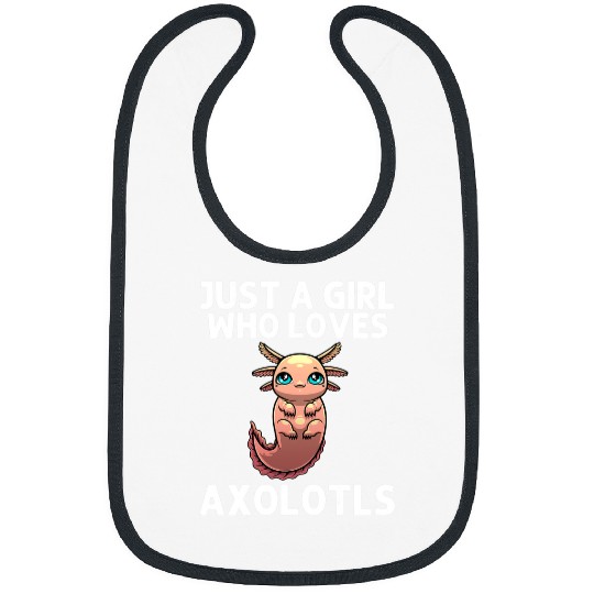 Axolotls Pet Cool Axolotls For Girls Kids Kawaii Salamander Fish Amphibian Bibs