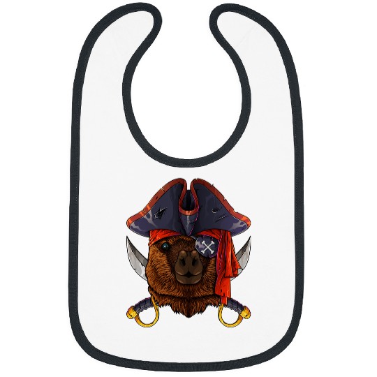 Llama Pet Pirate Alpaca Jolly Roger Halloween Costume Crossbones Bibs