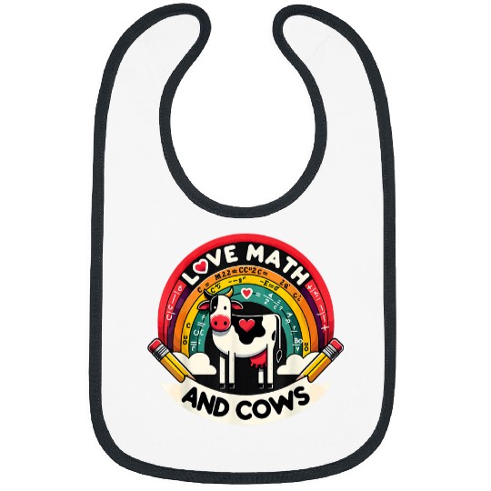 I Love Math And Cows Costume Teachers Students Bibs
