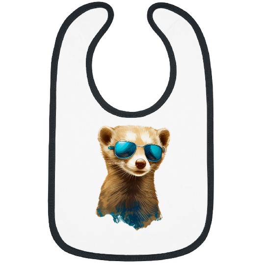 Ferret Pet Funny looking Ferret for Weasel and Ferrets Lovers Bibs