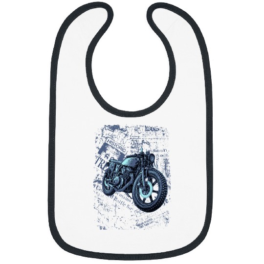 Biker Old School vintages Rider Motorcycle Design Bibs