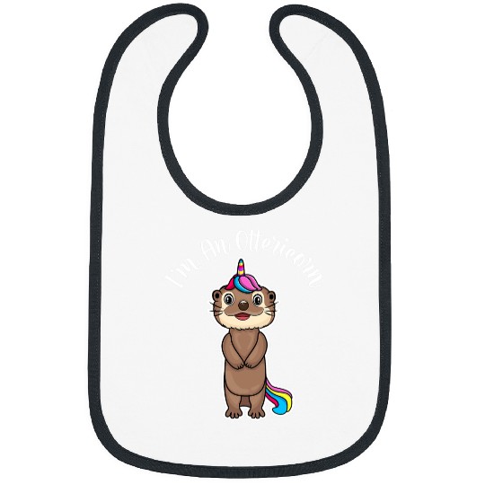Unicorn Pet Im an Ottericorn Funny Otter and Unicorn Lover 2 Bibs