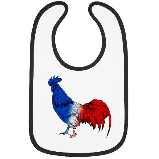 Chicken Pet French Pride Rooster France Flag French Roots French Flag Bibs