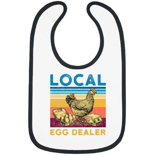 Chicken Pet Local Egg dealers Funny Bleached Chicken Lover Farm Farmer 7 9 Bibs