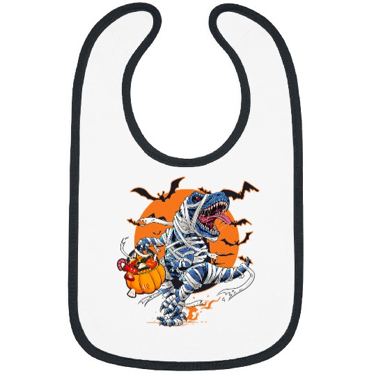 Dinosaur Pet Halloween Dinosaur T rexs Mummy Pumpkin 4 Bibs