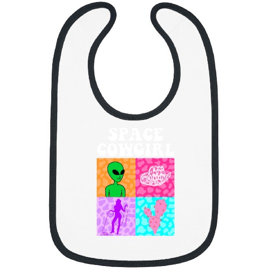 Aliens UFO Space Cowgirl Alien Bachelorette Party Girls Rodeo Aesthetic Bibs