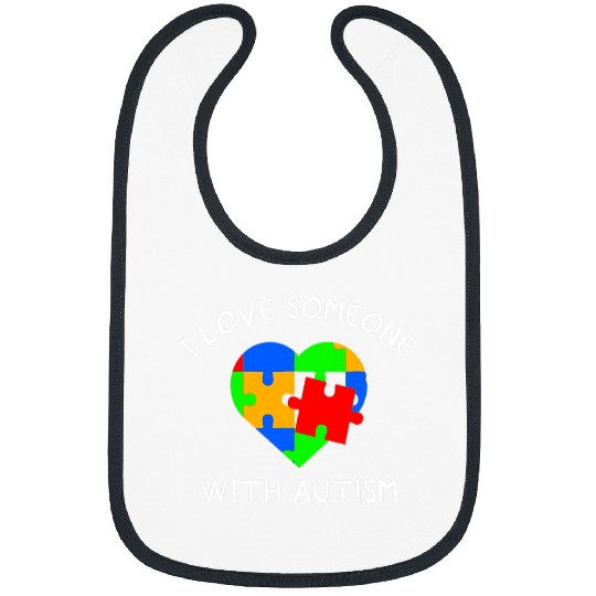 Autism Puzzle I Love Someone With Autism Autism Awareness Bibs