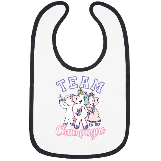 Unicorn Pet Team Champagne EVJF Unicorn Humour Team Bride Bibs