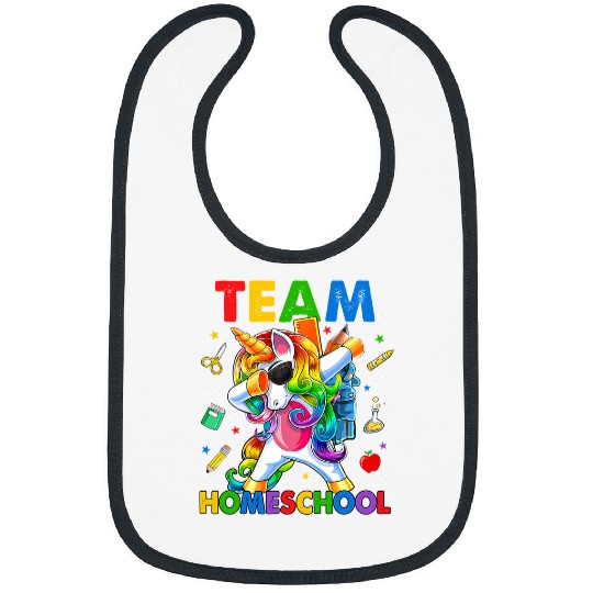 Unicorn Pet Team Homeschool Squad  Unicorn Back To School Kids Bibs