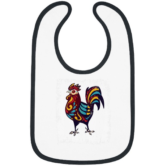 Chicken Pet Dia De Los Muertos Funny Rooster Chicken Sugar Bibs