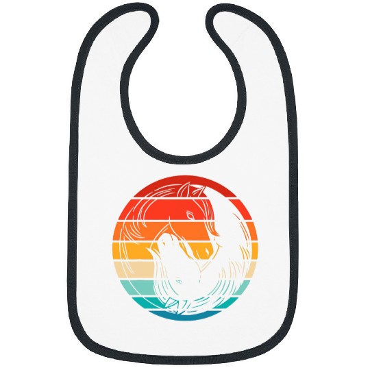 Horse Pet Gift Sunset With Ying Yang horse Pattern Bibs