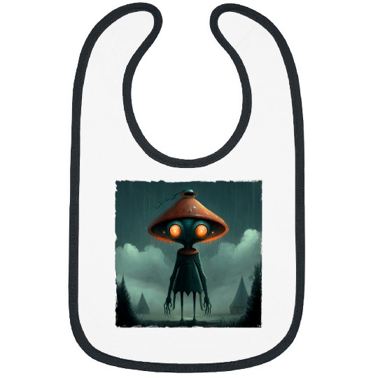 Aliens UFO Flatwoods Monster Braxie 1952 Creepy Alien Cryptid Legend 87 Bibs
