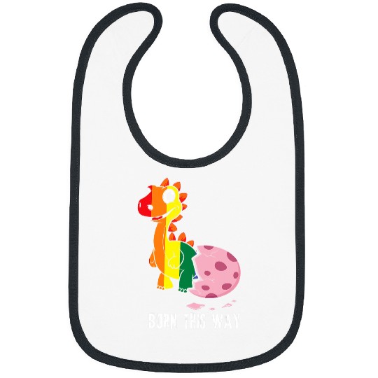 Dinosaur Pet LGBT Rainbow Dinosaur Egg Born Gay Pride LGBTQ LGBT Pride Month Bibs