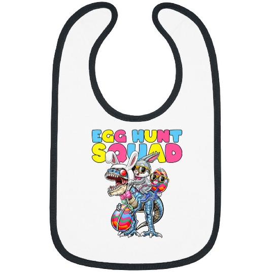 Dinosaur Pet Egg Hunt Squad Easter Bunny Bibs