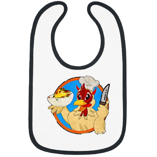 Chicken Pet Deviled Eggs Devil Chicken Funny Holiday Food Cooking Bibs