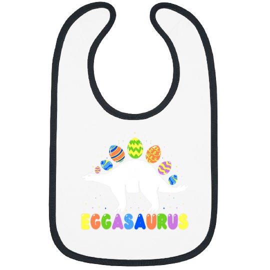 Dinosaur Pet Eggasaurus Stegosaurus Easter Egg Dinosaur Funny Easter 6 Bibs