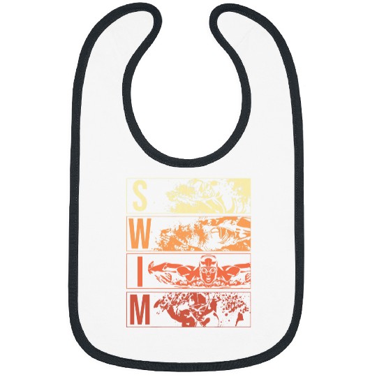 Retro Swimming Water Sports for Swimmer Team Coach Bibs