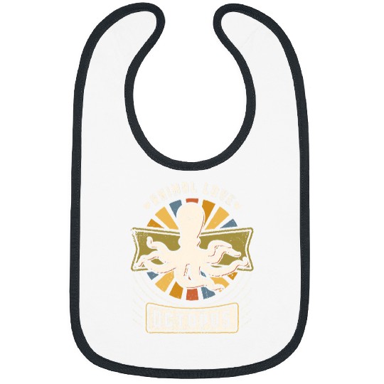 Octopus Pet Vintage Classic Retro Animal Lover Bibs