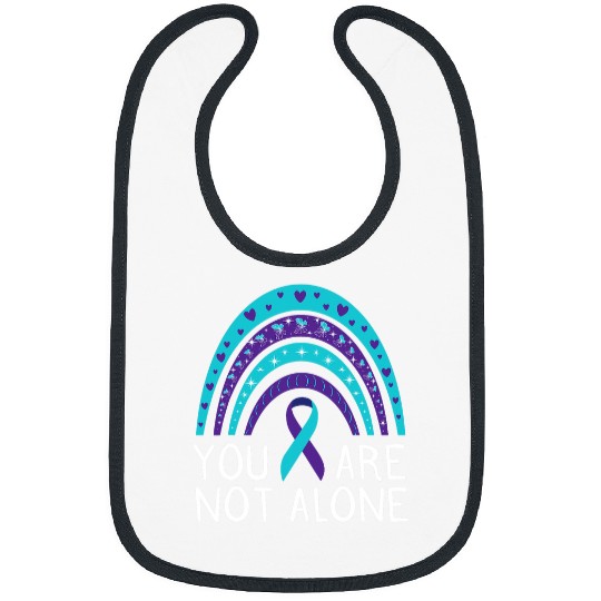 suicides Prevention 988 Ribbon You Are Not Alone suicides Awareness Mental Health Bibs