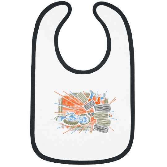 Funny Biker Wipe Out Crash Men Motorcoss Motorcycle Bibs