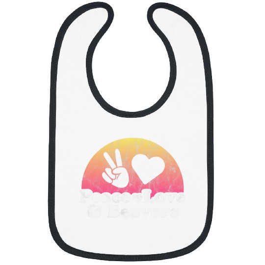 Beaver Pet Peace Love and Beavers Bibs