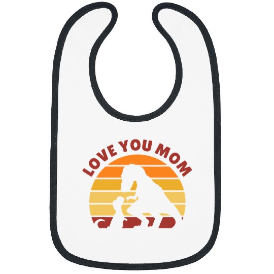Dinosaur Pet Love you Mom Trex Mom Daughter Mom Son Bibs