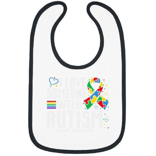Autism Puzzle I Love Someone With Autism Autism Awareness proud autism mom Bibs