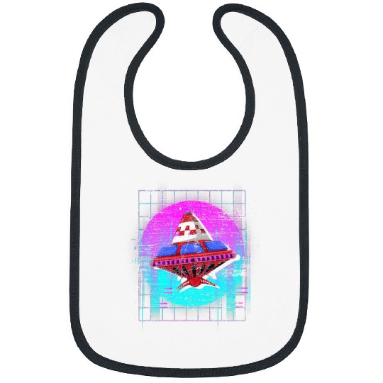 Aliens UFO Synthwave UFO Believer Sci Fi Retro 90s Vaporwave UFO Bibs