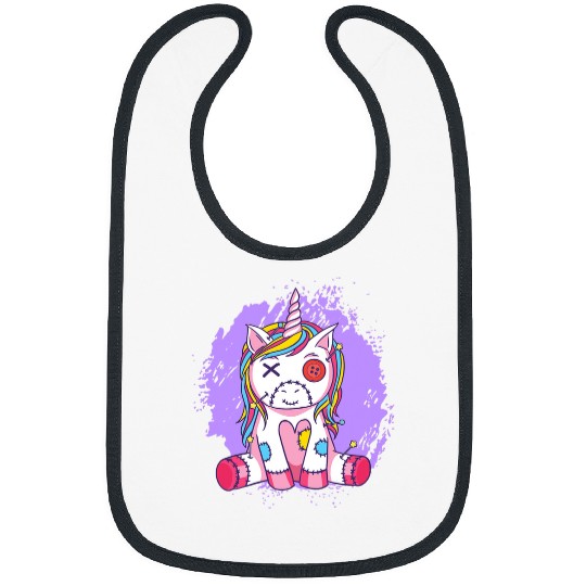 Unicorn Pet Magical Rainbow Dolls Curse Witchcraft Black Magic Bibs