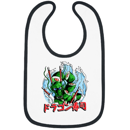 Dragon Pet Sushi Kaiju Dragon Japan Manga Anime Fans Bibs