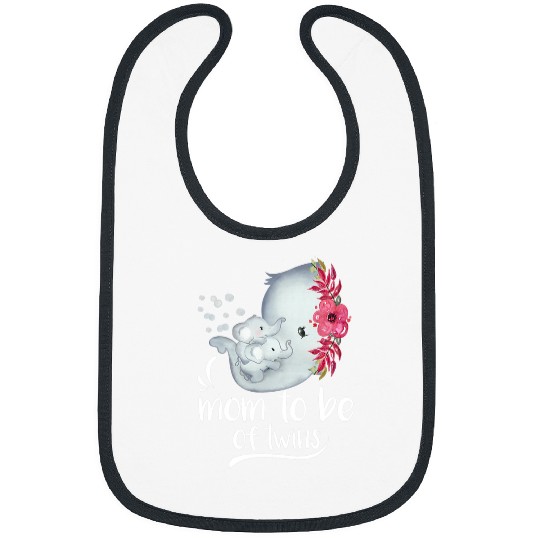 Elephant Mammal Mom To Be Of Twins Elephant Baby Shower Bibs
