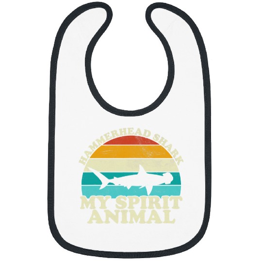 Fishing Fun Ocean Shark Fishing Hammerhead Shark My Spirit Animal vintages Fish Fishing Bibs