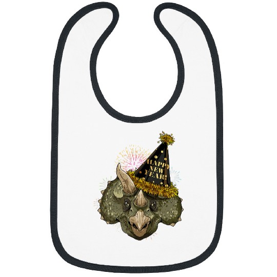 Dinosaur Pet New Year Triceratops Dinosaur New Years Eve Party Countdown111 Bibs