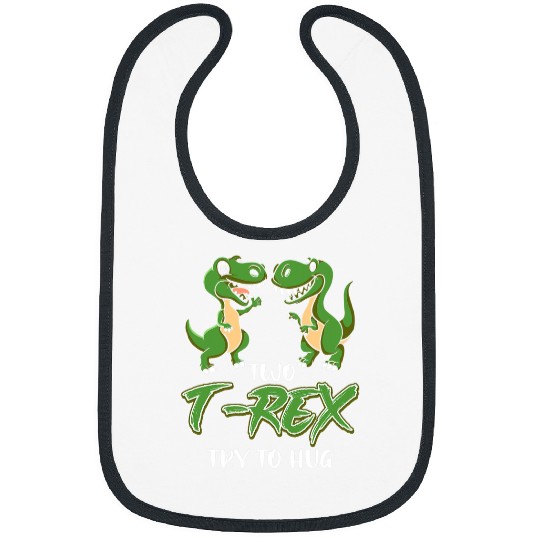 Dinosaur Pet TRex Hug Husband Wife Lover Valentines Day Bibs