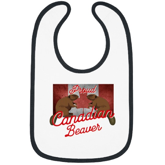 Beaver Pet Proud Canadian Flag Canada Beaver 01 Bibs